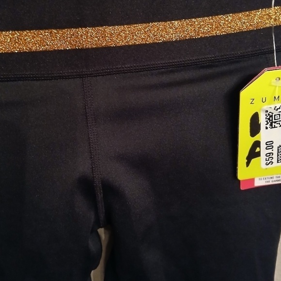 NWT Zumba All That Glitters Ankle Leggings - Picture 5 of 7